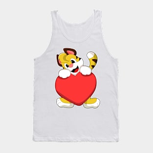 Tiger with Heart Tank Top